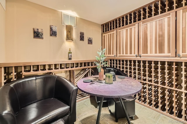 wine room featuring tile patterned flooring