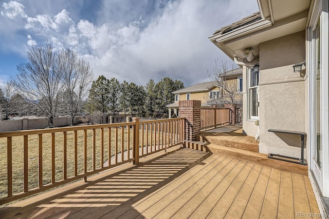 wooden deck with fence