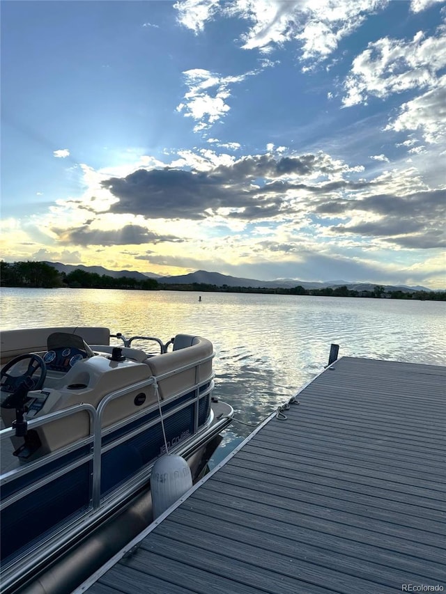 6790 W Crestline Ave, Littleton, CO 80123 - dock area featuring a water and mountain view