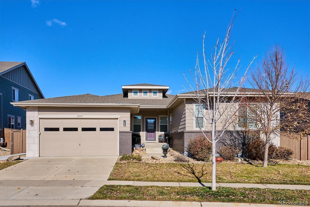 view of front of home featuring a garage