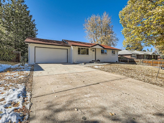 ranch-style house with a garage