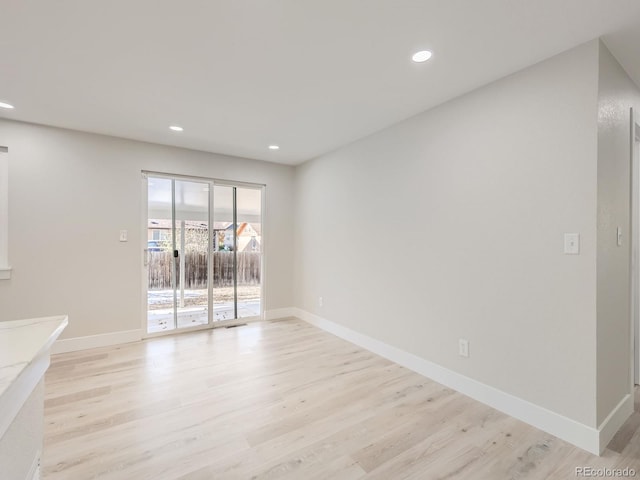 interior space featuring light wood-type flooring