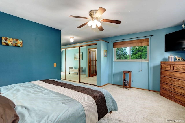 8866 E Easter Ave, Centennial, CO 80112 - carpeted bedroom featuring baseboards, a ceiling fan, and a closet