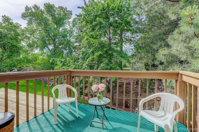8866 E Easter Ave, Centennial, CO 80112 - wooden deck featuring view of scattered trees