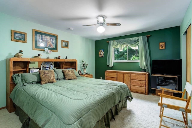 8866 E Easter Ave, Centennial, CO 80112 - bedroom with light carpet and ceiling fan