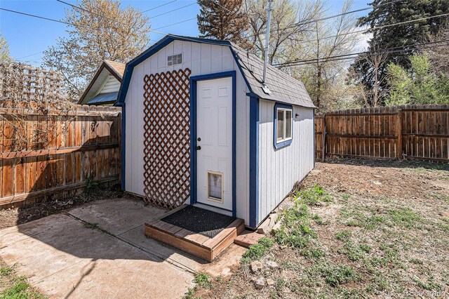 3768 S Acoma St, Englewood, CO 80110 - view of shed featuring a fenced backyard