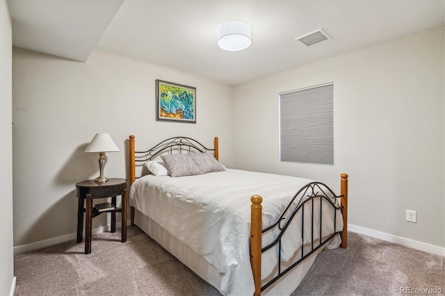 bedroom with carpet