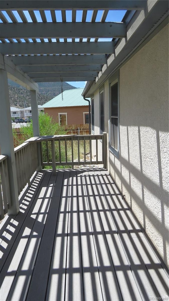 150 Palmer Ave, Poncha Springs, CO 81242 - wooden terrace featuring a pergola