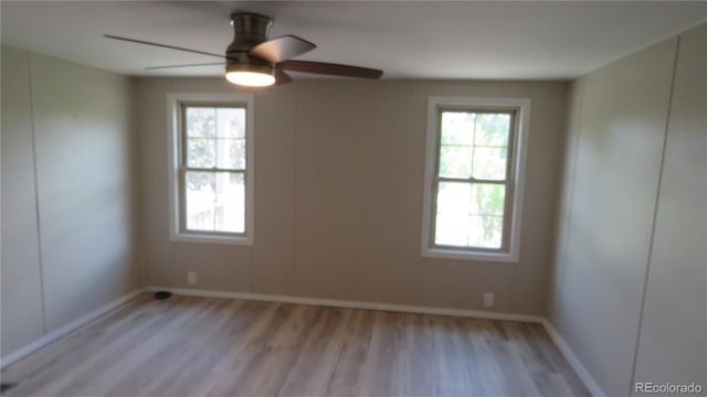 150 Palmer Ave, Poncha Springs, CO 81242 - unfurnished room featuring light wood-style flooring and a ceiling fan