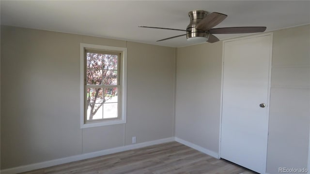 150 Palmer Ave, Poncha Springs, CO 81242 - unfurnished room with light wood-style flooring and a ceiling fan
