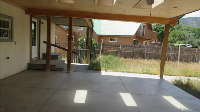150 Palmer Ave, Poncha Springs, CO 81242 - view of patio / terrace featuring a mountain view and ceiling fan