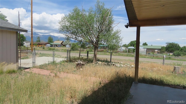 150 Palmer Ave, Poncha Springs, CO 81242 - view of yard with a gate and a mountain view