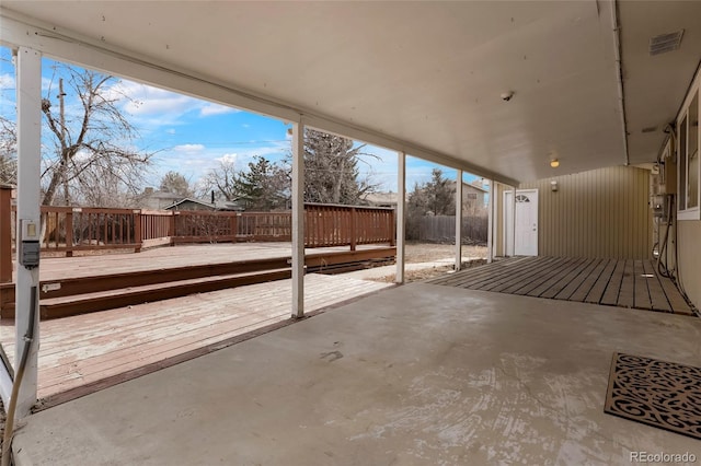 view of patio / terrace featuring a wooden deck