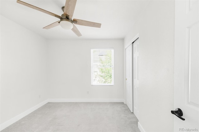 5282 E 116th Ave, Thornton, CO 80233 - unfurnished bedroom with light carpet, a closet, and a ceiling fan