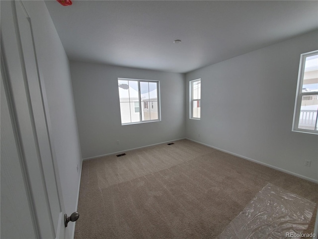 view of carpeted empty room