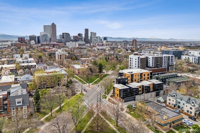 view of city featuring a mountain view