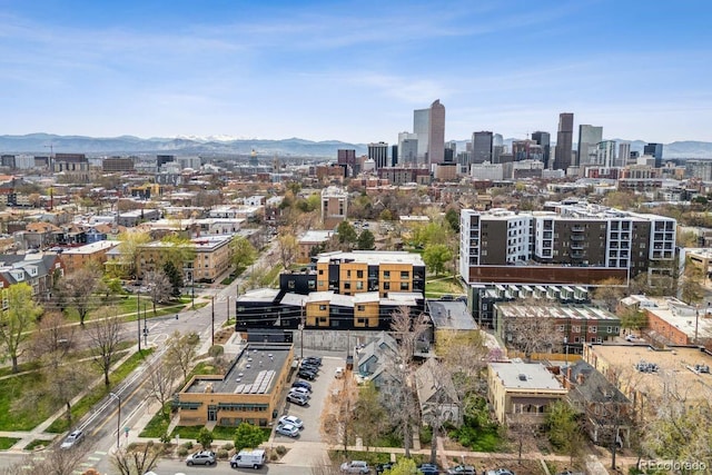 view of city featuring a mountain view
