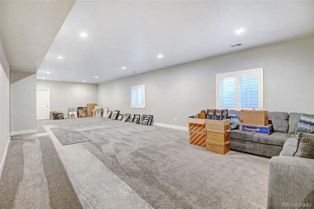 view of carpeted living room