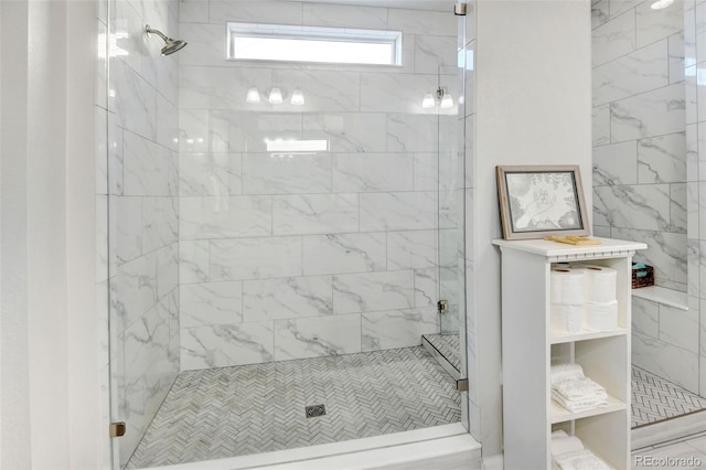 bathroom with an enclosed shower