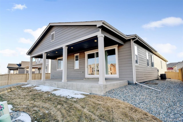 view of front of property with cooling unit