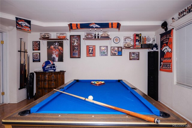 playroom with billiards