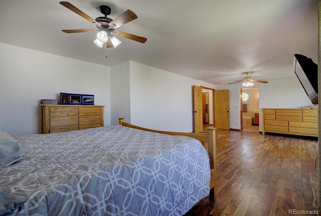 22739 E Prentice Pl, Aurora, CO 80015 - bedroom with wood finished floors and a ceiling fan