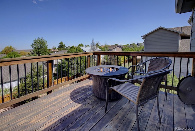 22739 E Prentice Pl, Aurora, CO 80015 - deck with a fire pit