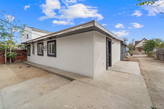 view of home's exterior featuring a patio area