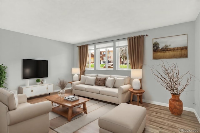 10211 Ura Ln Unit 101, Thornton, CO 80260 - living room with light wood-type flooring and baseboards