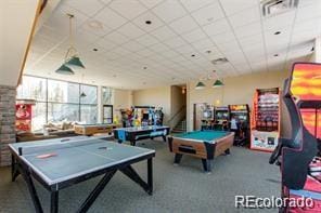 rec room featuring billiards