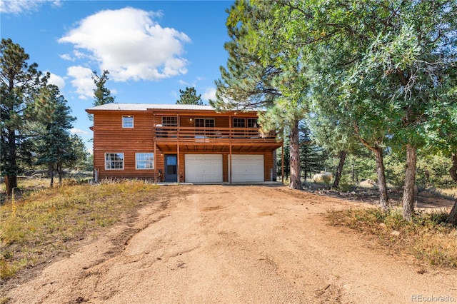 view of front of home featuring a garage