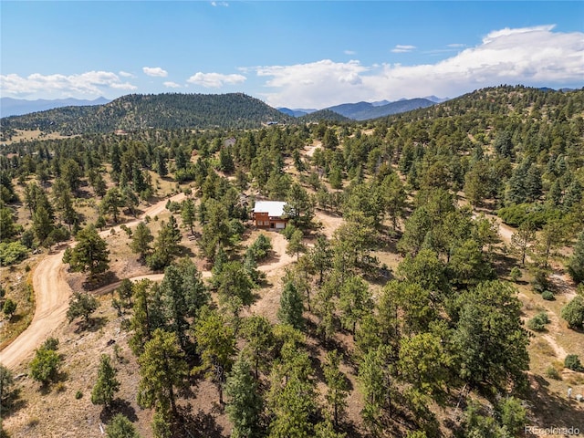 bird's eye view featuring a mountain view