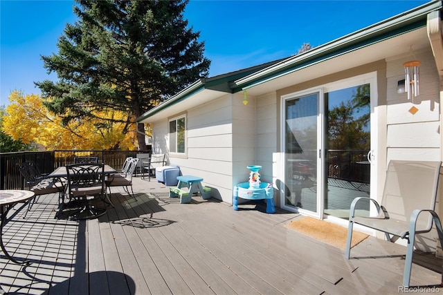 view of wooden deck