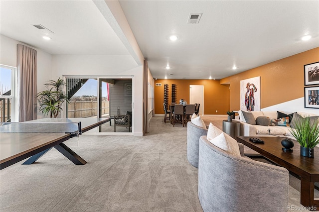 view of carpeted living room