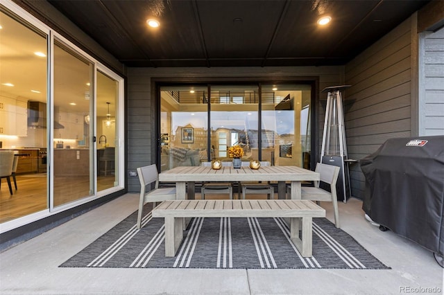 view of patio / terrace featuring grilling area