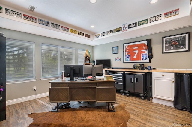 3002 S Oak Way, Lakewood, CO 80227 - office space featuring light wood-type flooring, recessed lighting, and baseboards