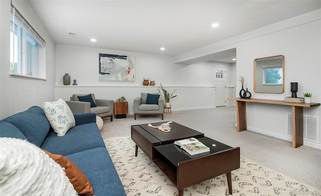 view of carpeted living room