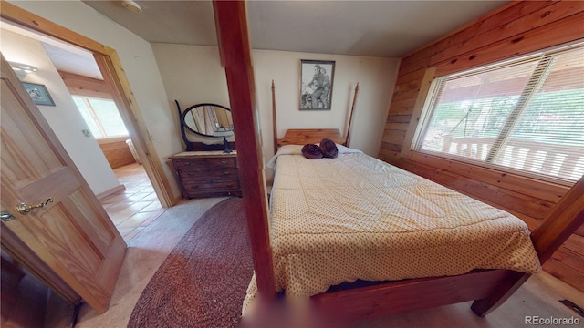 view of tiled bedroom