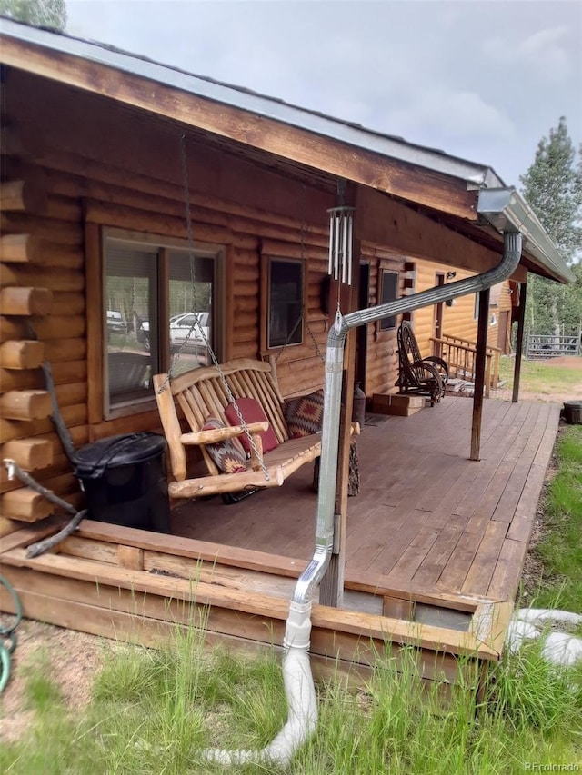 view of wooden terrace