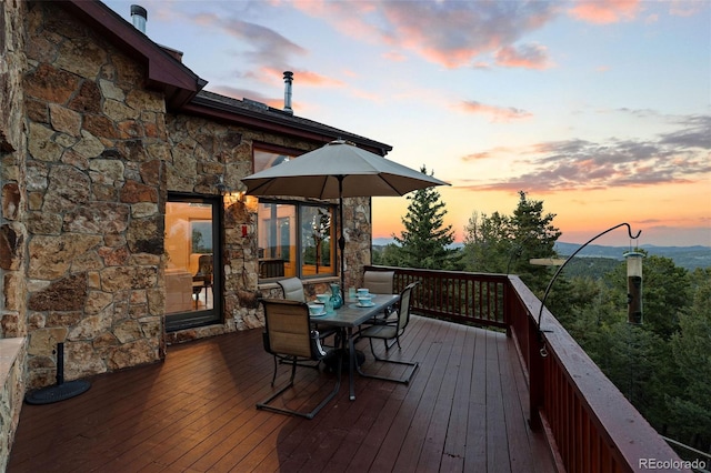 30717 Conifer Mountain Dr, Conifer, CO 80433 - deck with outdoor dining area