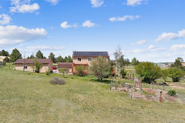 view of yard with a garden