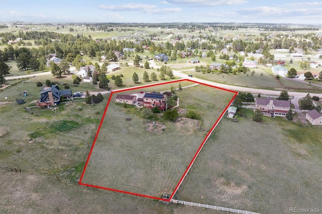 aerial view of property's location featuring property boundaries highlighted