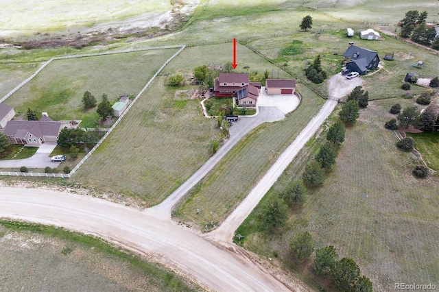 view of property location with rural landscape