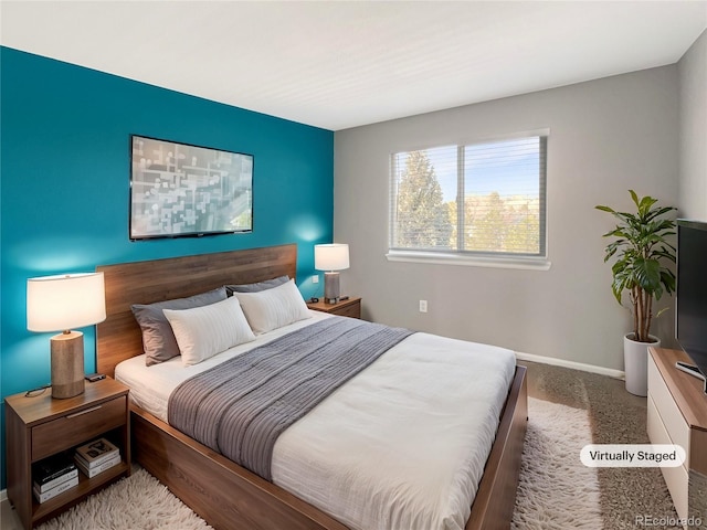 view of carpeted bedroom