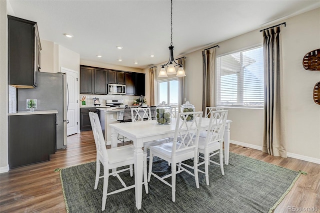 dining room featuring hardwood / wood-style flooring