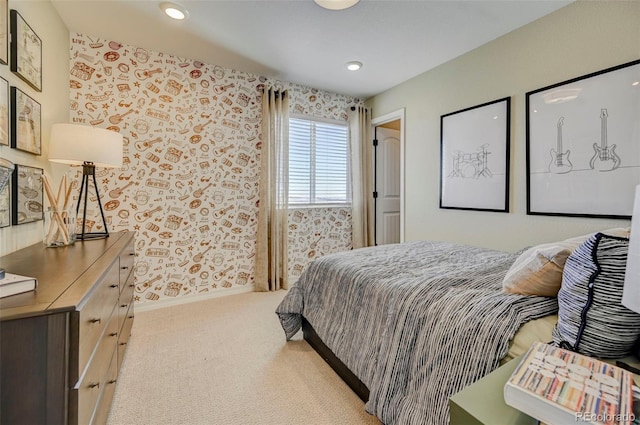 view of carpeted bedroom