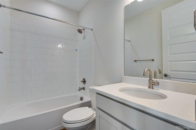 24563 E 34th Ave, Aurora, CO 80019 - bathroom with toilet, bathing tub / shower combination, and vanity