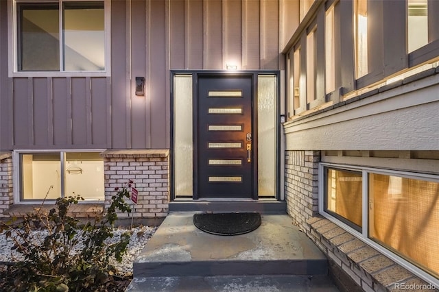 view of doorway to property