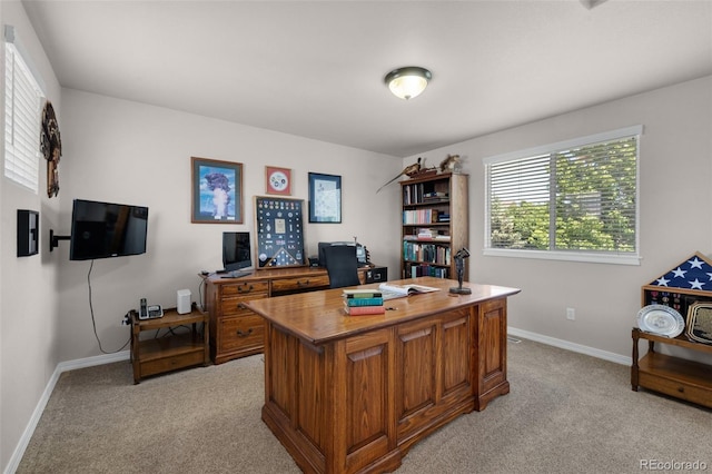 10643 Black Kettle Way, Colorado Springs, CO 80908 - home office featuring light carpet and baseboards