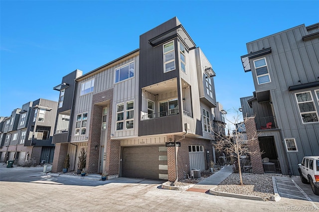 view of property featuring a garage